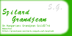 szilard grandjean business card